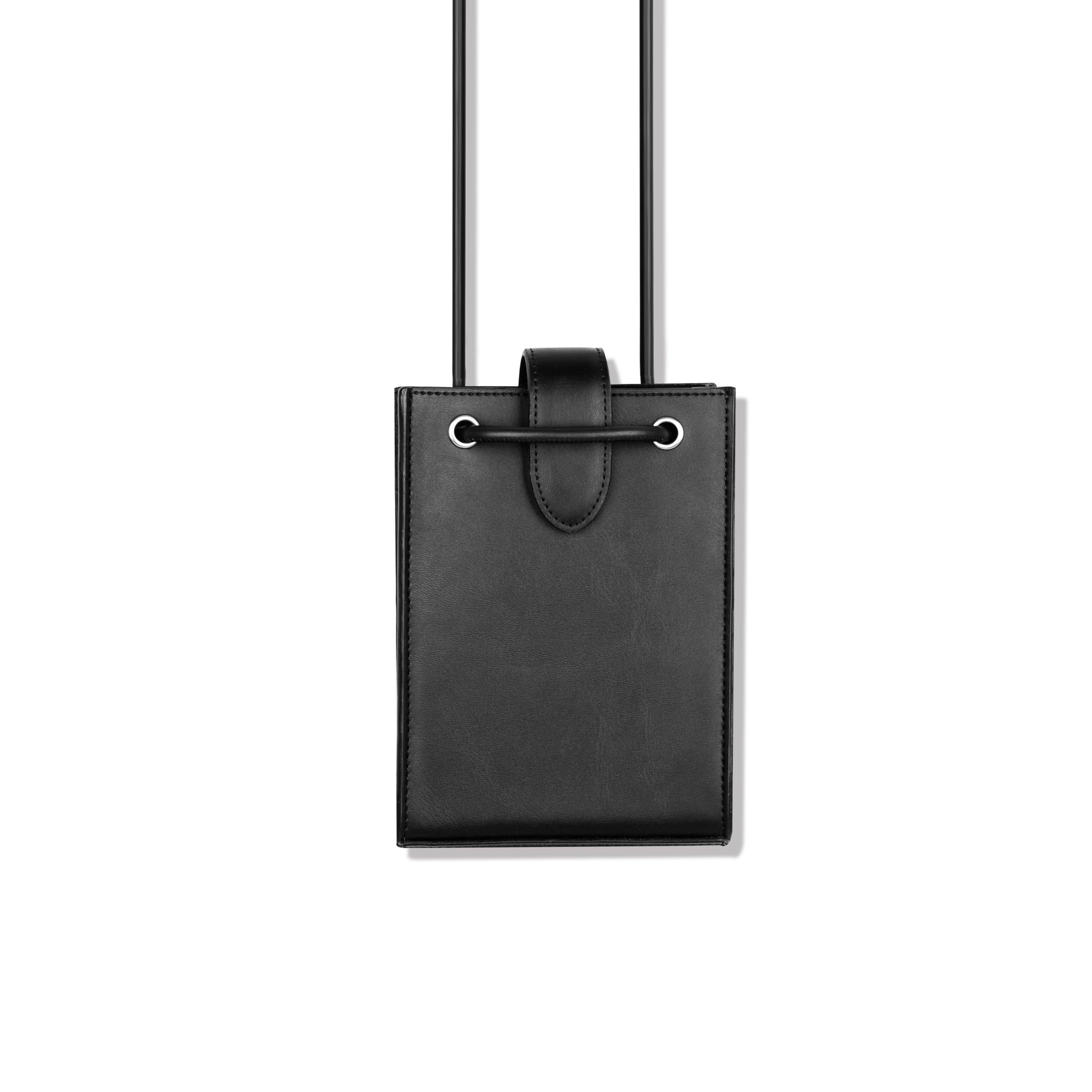 knot strap cross mini bag black