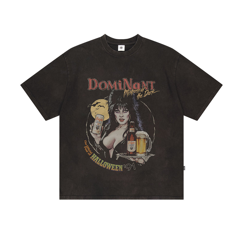 Vintage Washing Elvira Tee Black