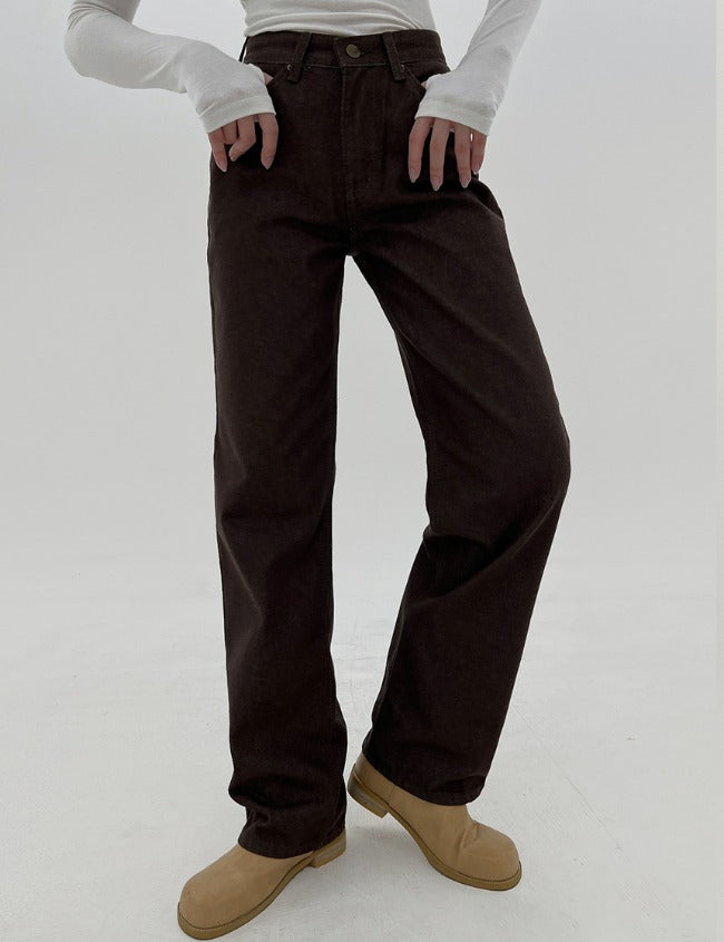 Fix Brown Denim Pants