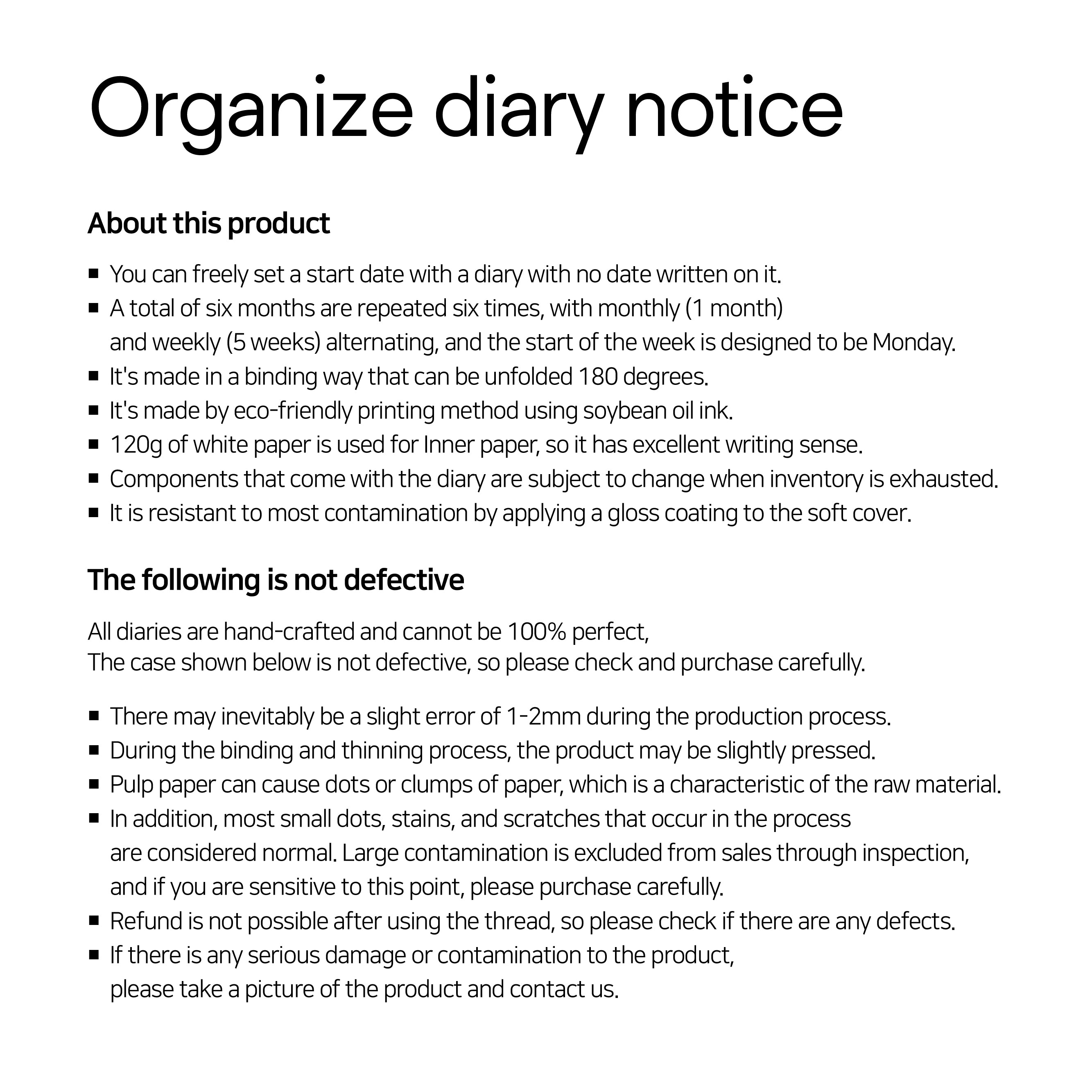 oab organize diary / soft cover