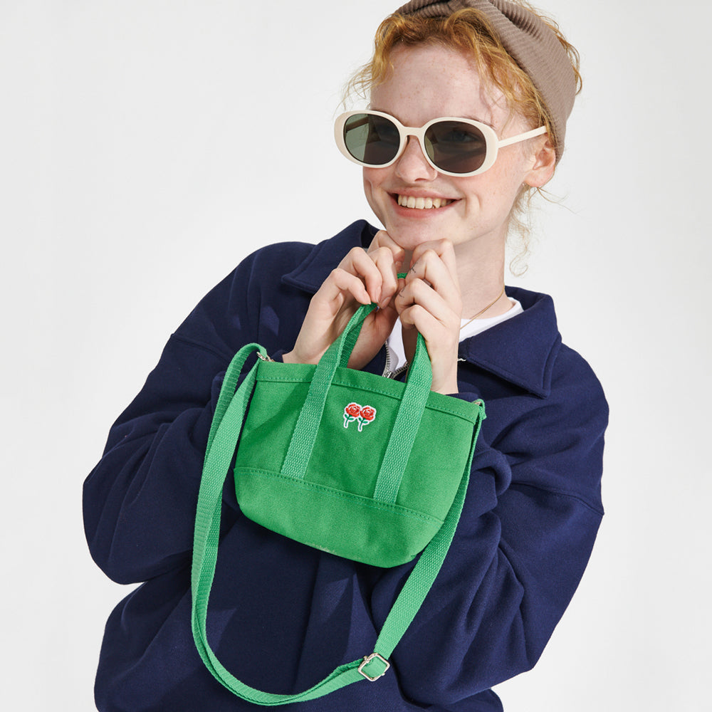 Logo mini cross bag [Green]