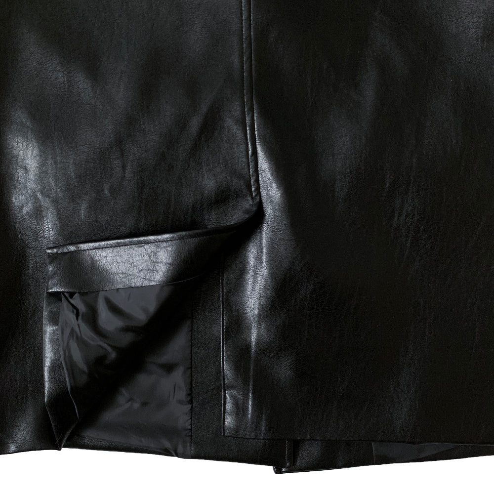 Leather half jacket