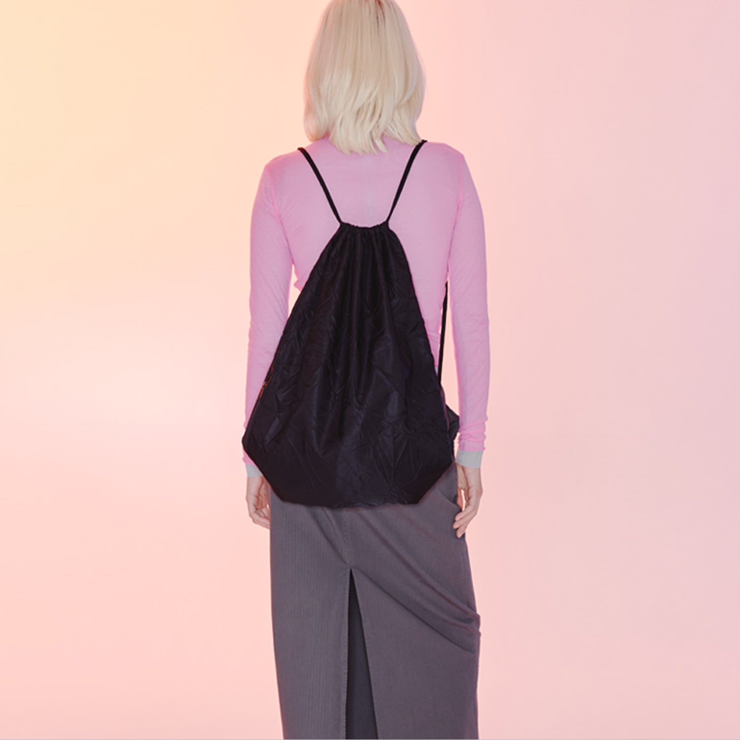 Waterloo Drawstring Bag (Crease Black)