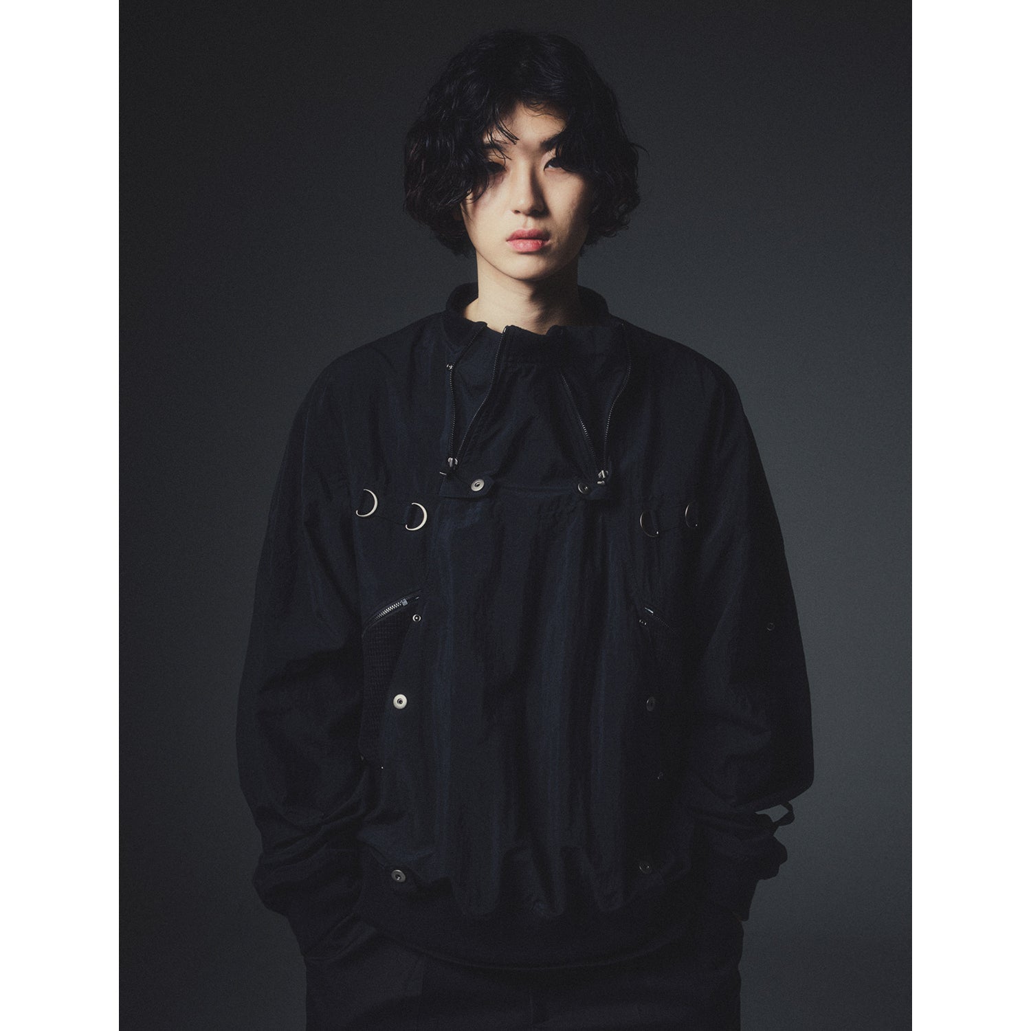 MULTI FUNTIONAL  ZIP PULLOVER JACKET_BK