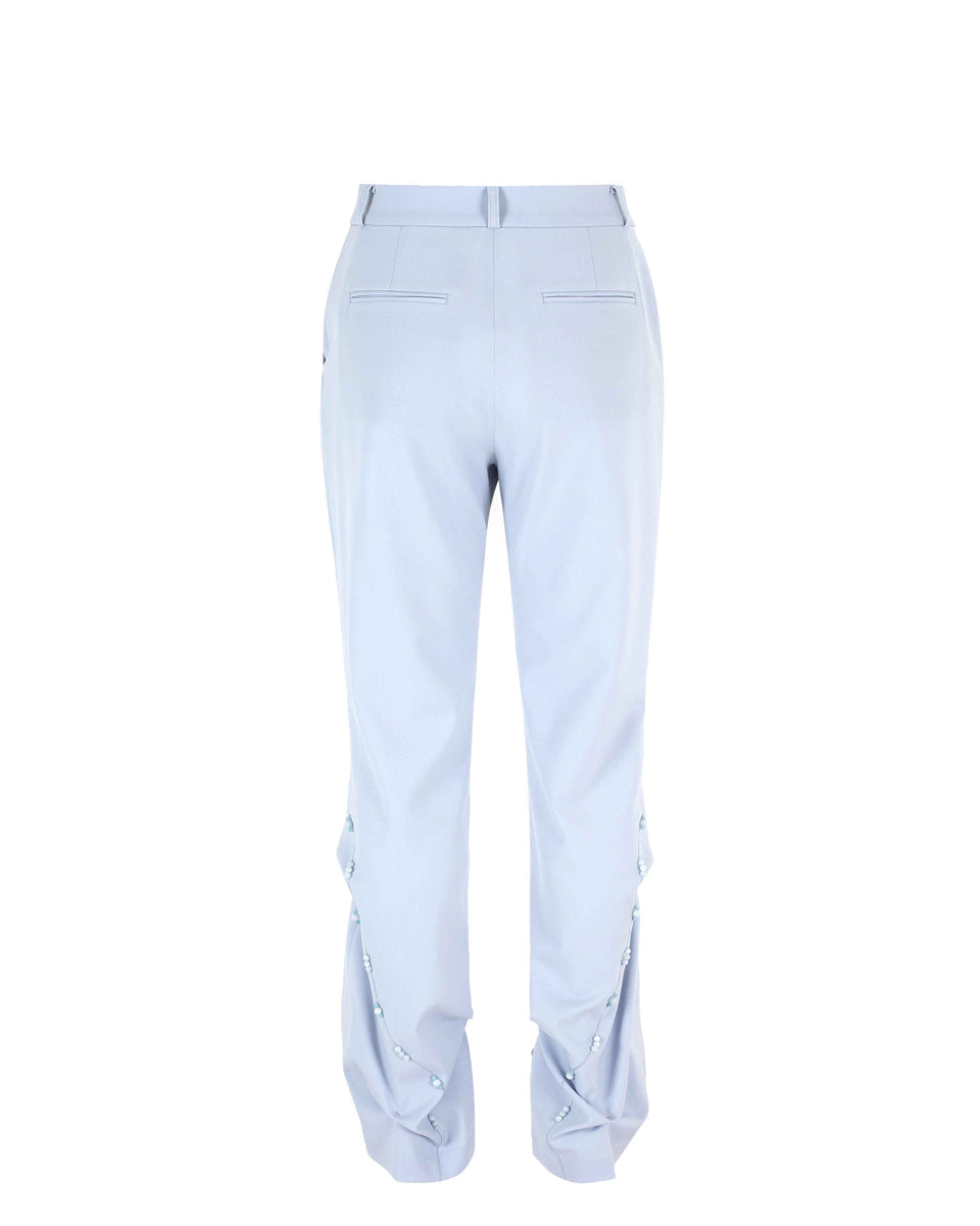 DOZI - Beaded Slim Trousers _ Sky Blue