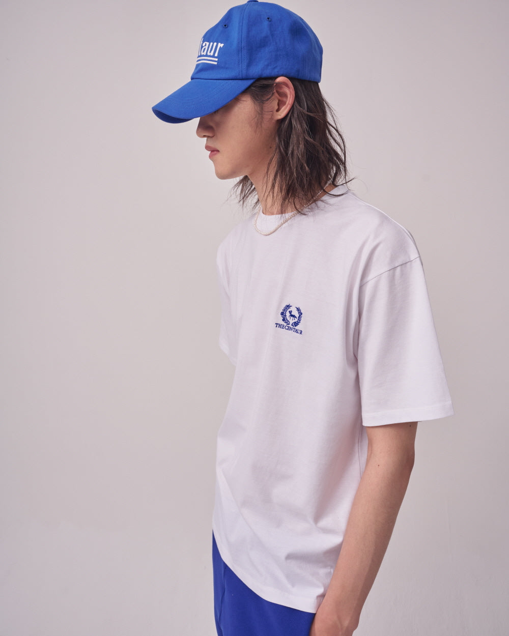 M CENTAUR LOGO TSHIRT_WHITE BLUE