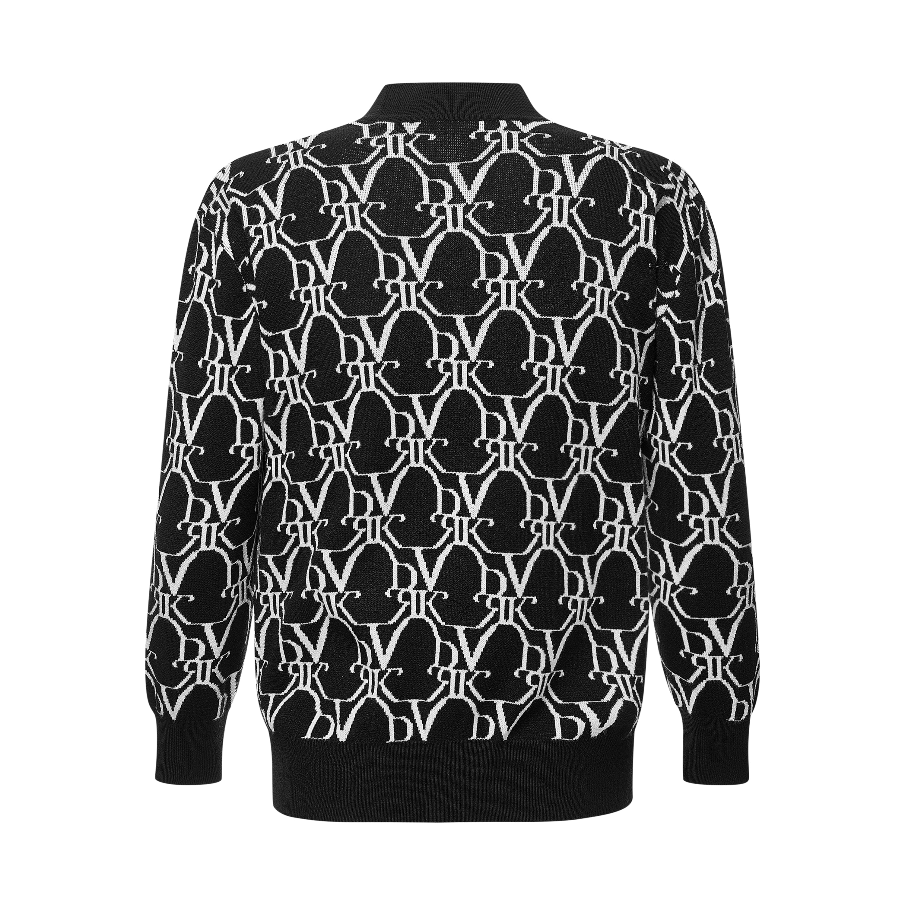 DVRK MONOGRAM CARDIGAN - BLACK