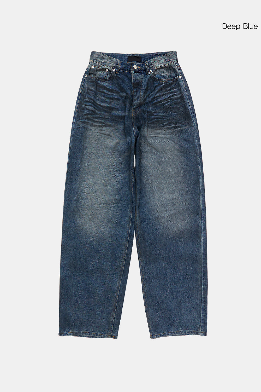 Dirty oil cat brush washed denim pants