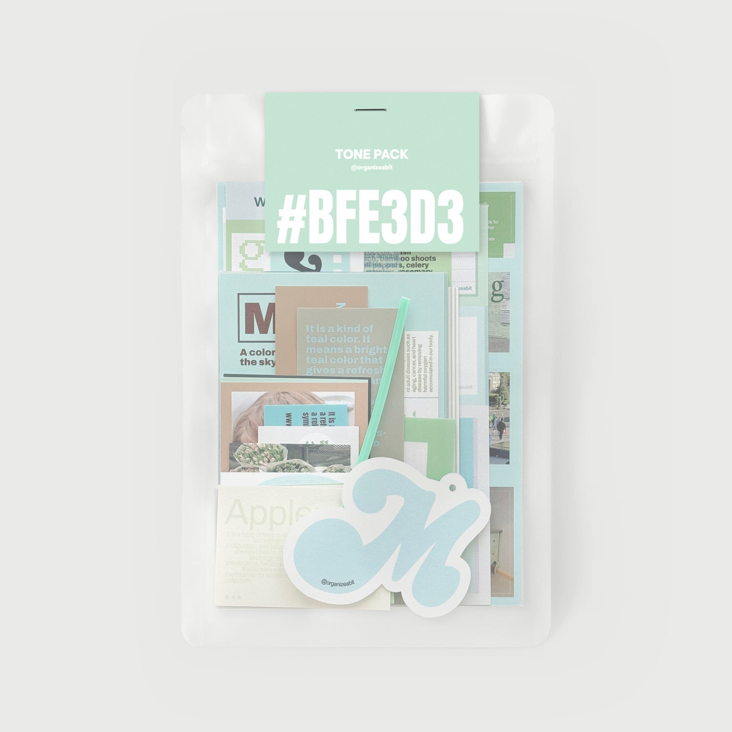 oab tone pack mint / scrap sticker set