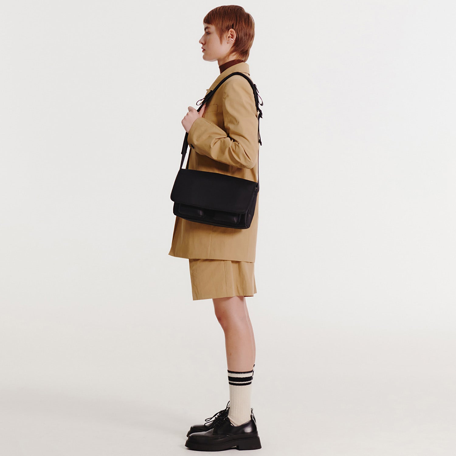 [Z Flip Edition] 2-Pocket Nylon Crossbody Bag