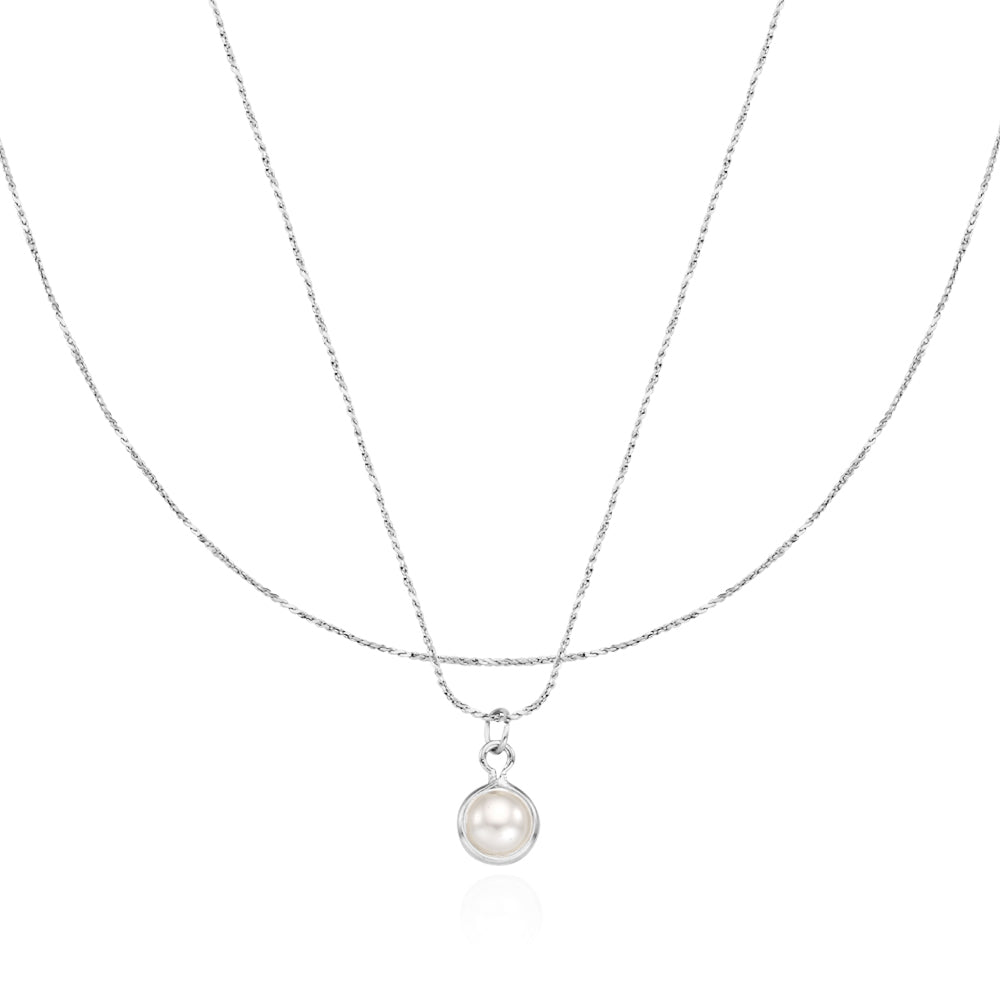 lily pearl layered necklace