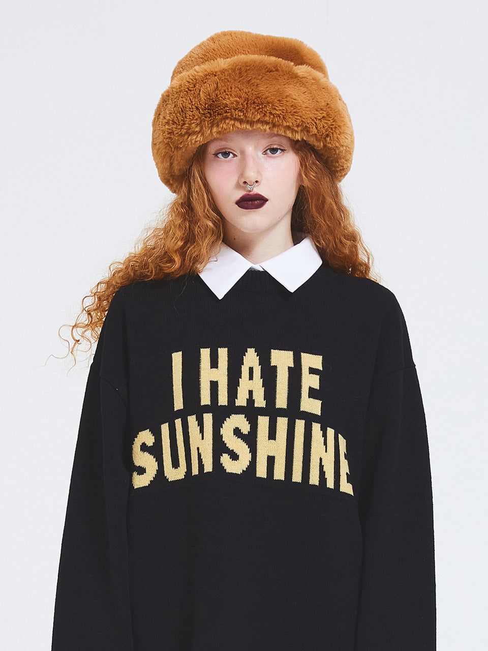 OVERSIZE LETTERING KNITWEAR_BK