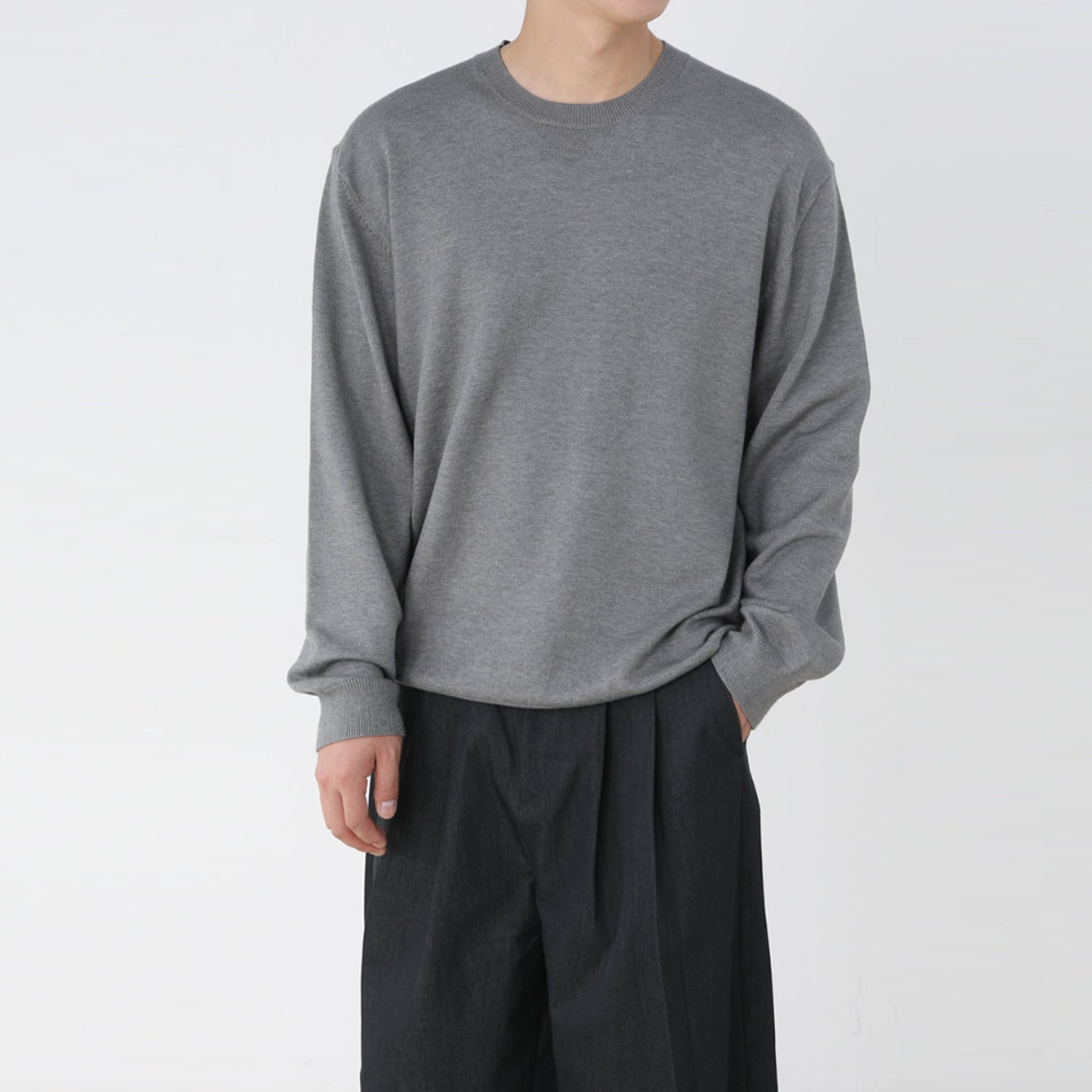 NEW COLOR BASIC ROUND KNIT