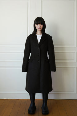 (2nd re-stock) HOURGLASS SINGLE WOOL COAT