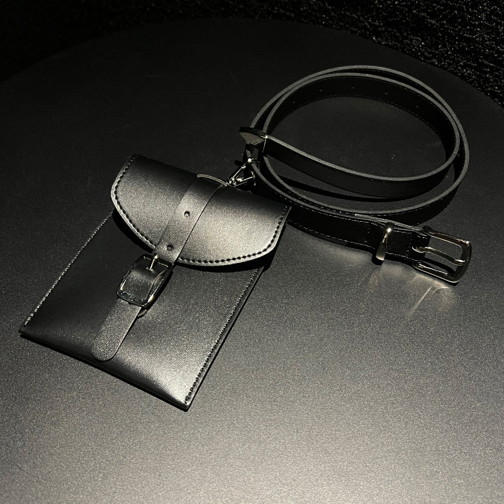 Mini pocket metal buckle belt (Black)