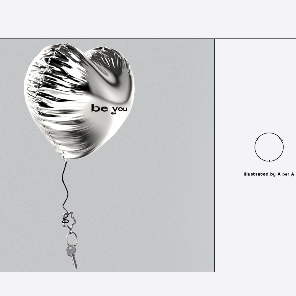 Heart Silver Balloon 4 Message