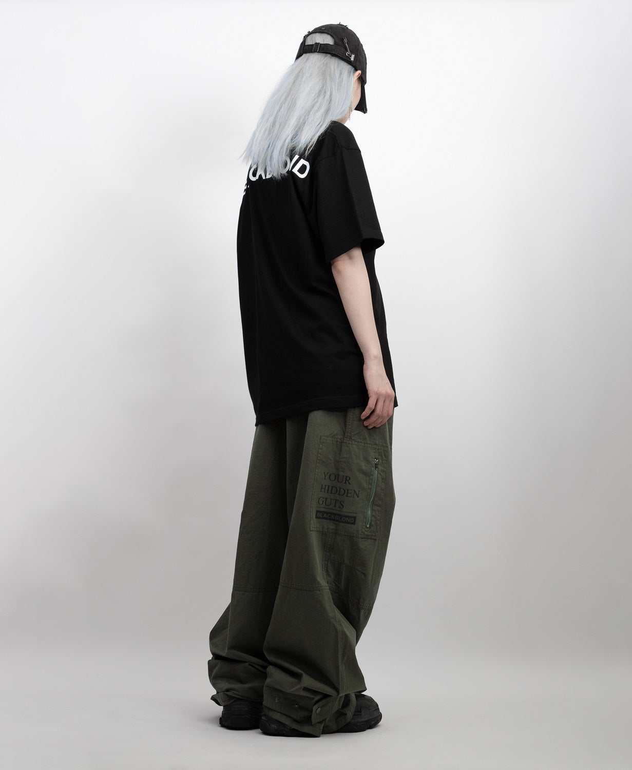 BBD Hidden Guts Logo Wide Cargo Pants (Khaki)