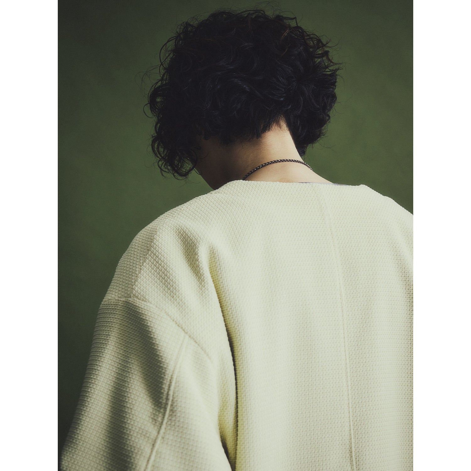 V-LOW HAND EMBROIDERY JACKET_ECRU