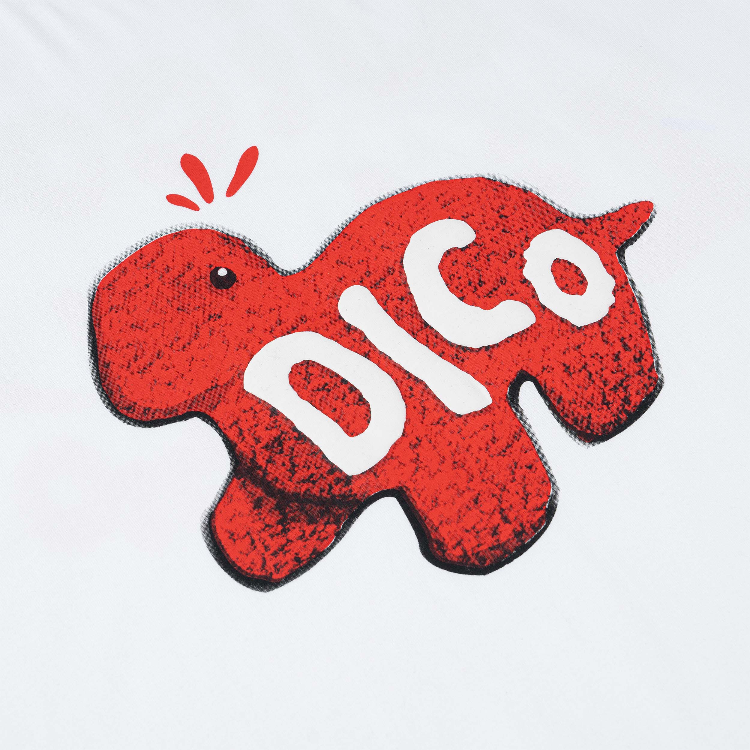 Dico Lil Dino Red T-shirt - White