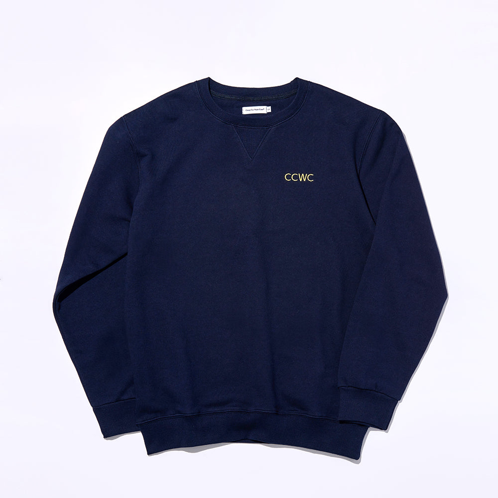 CCWC LOGO STITCH SWEAT SHIRTS NAVY