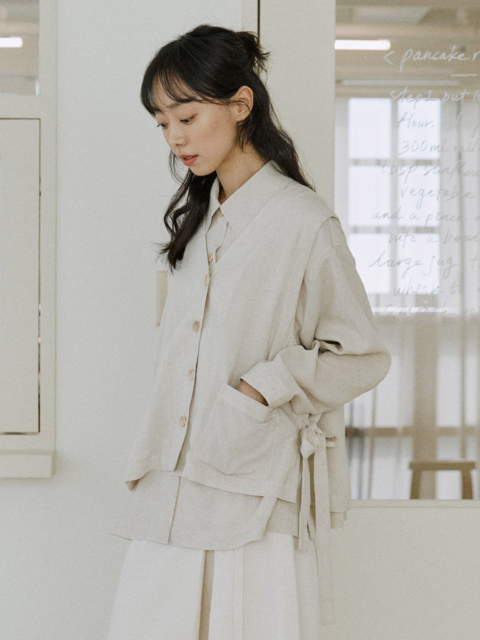 linen vest shirts natural