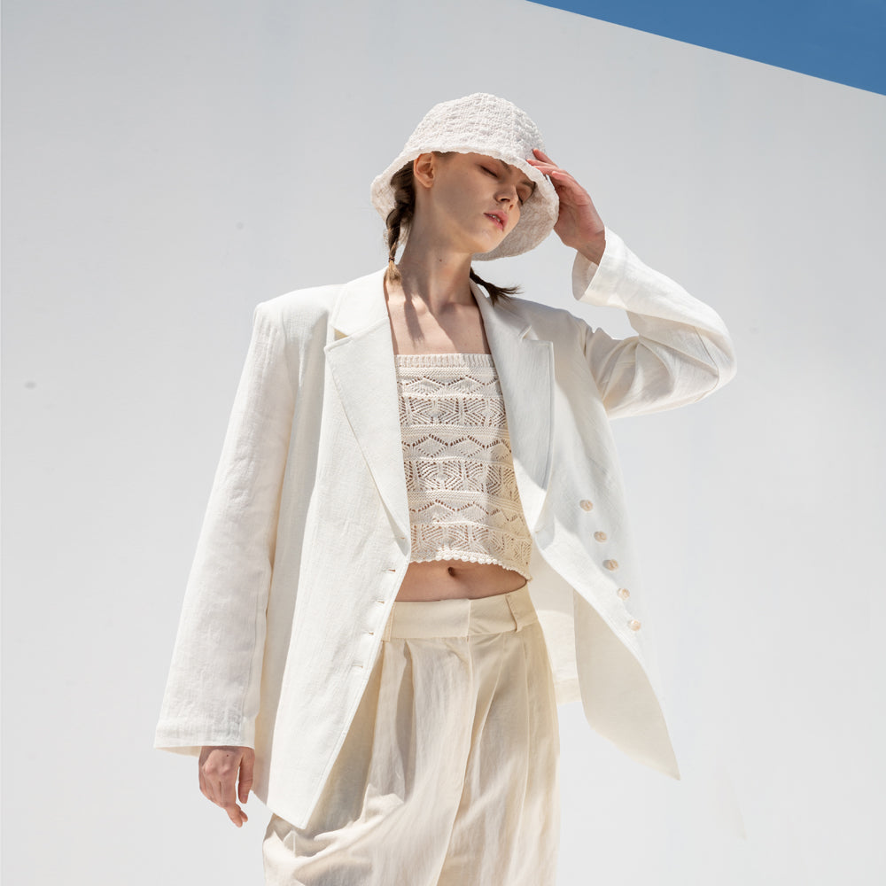 PORTER LINEN JACKET _ IVORY