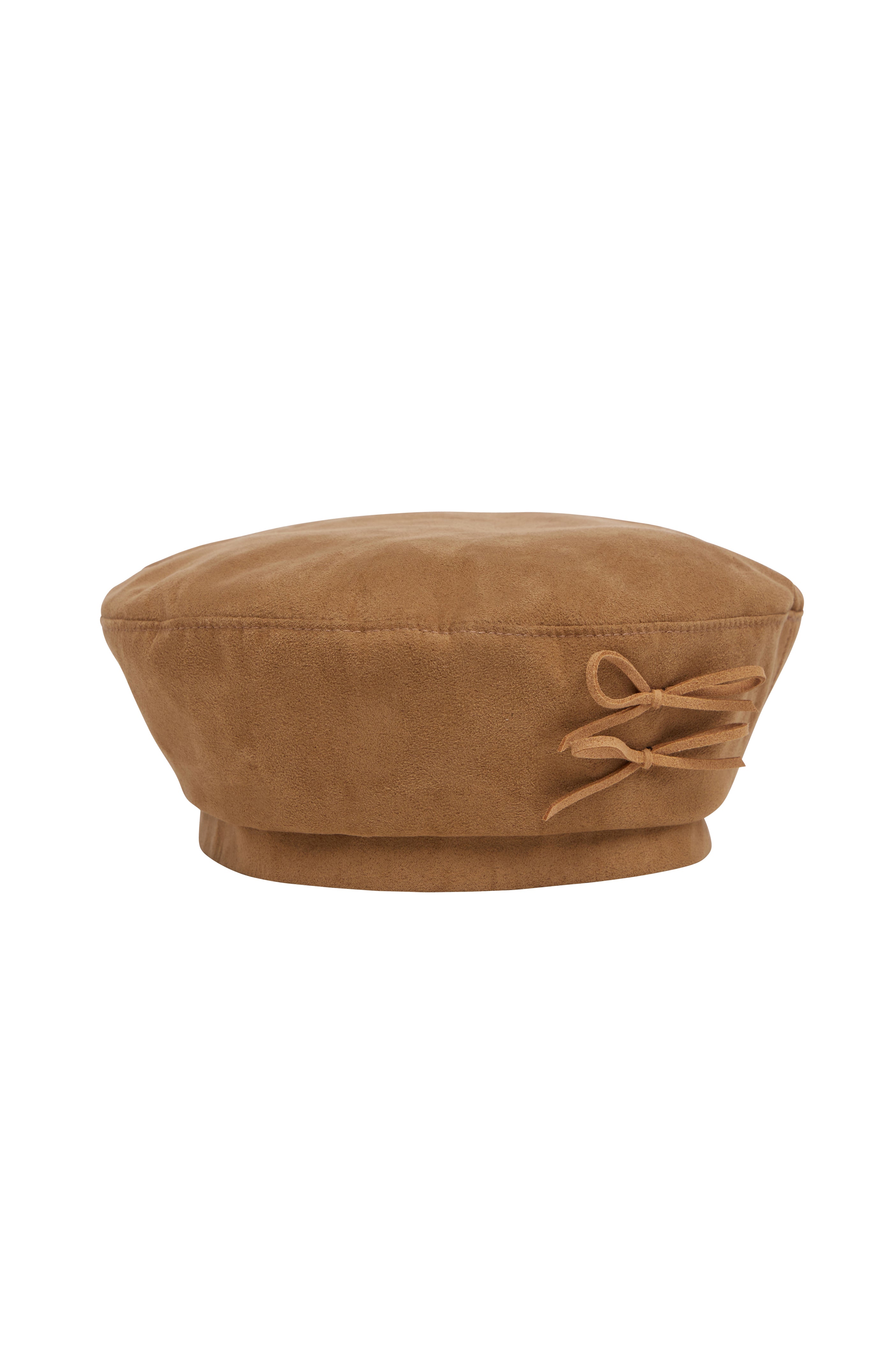 SUEDE BERET HAT / BEIGE