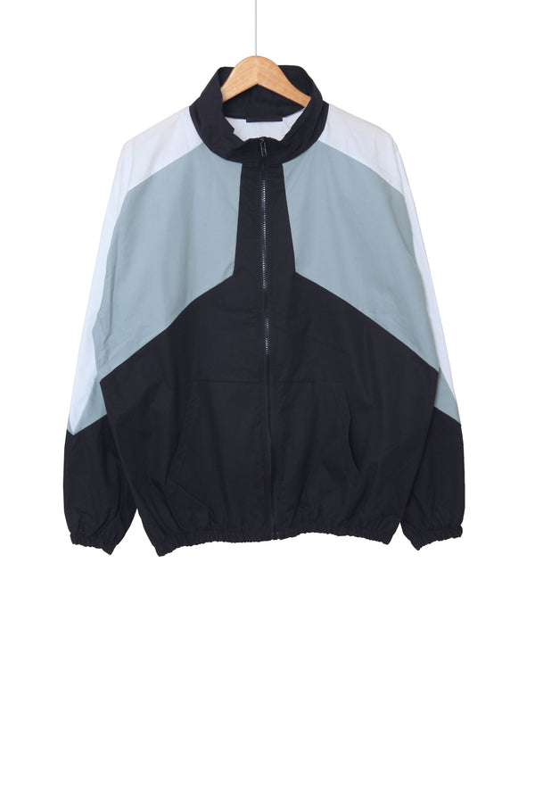 triple-colored zip-up