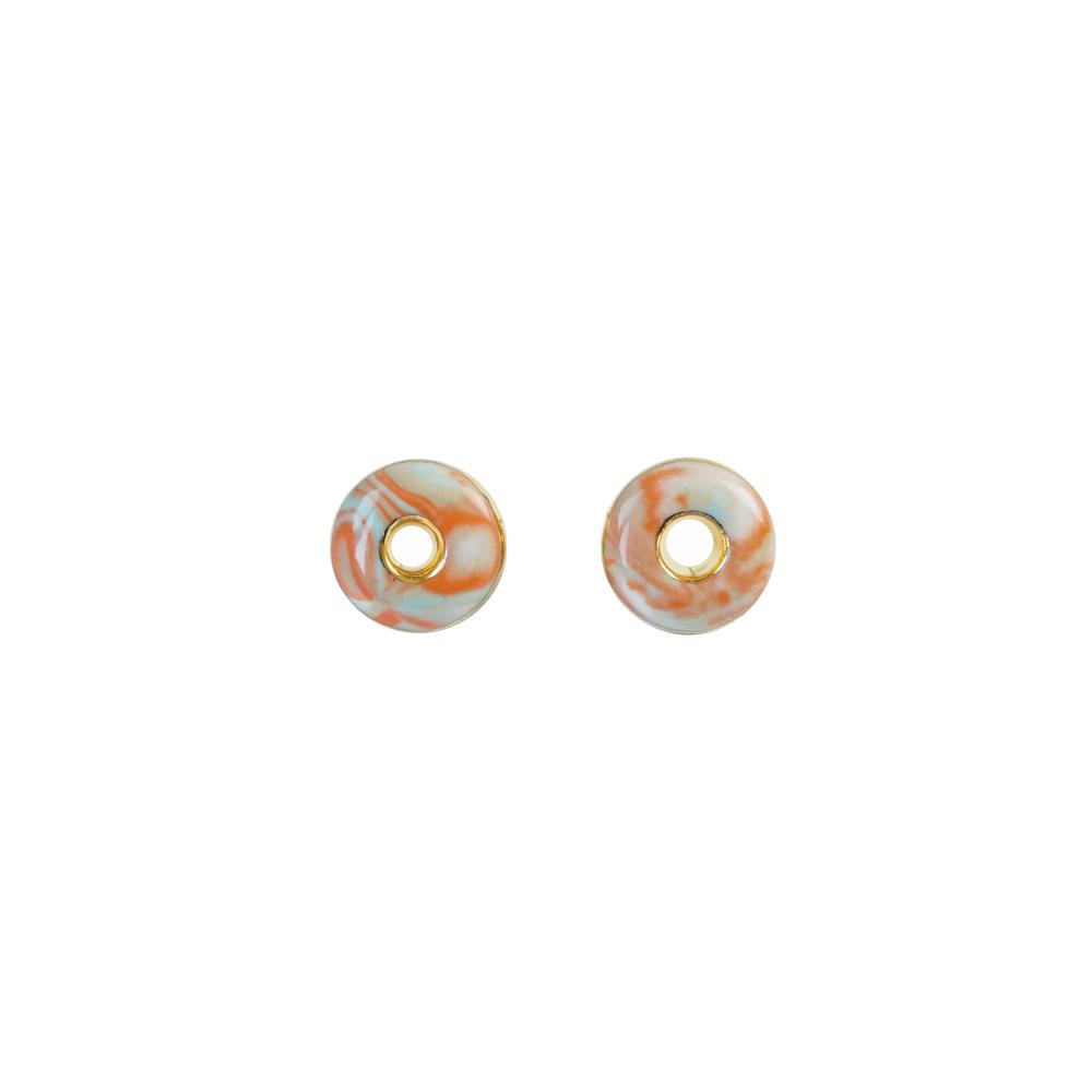 2021 Pantone Doughnut Marbling earring (OR)