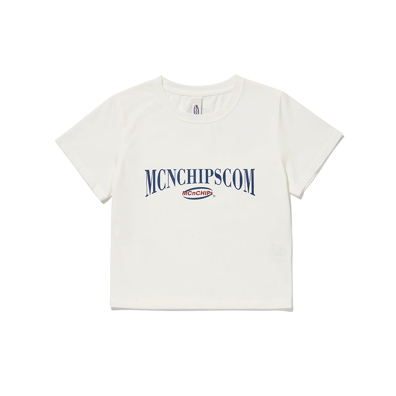 Arch-logo crop Tee (white)