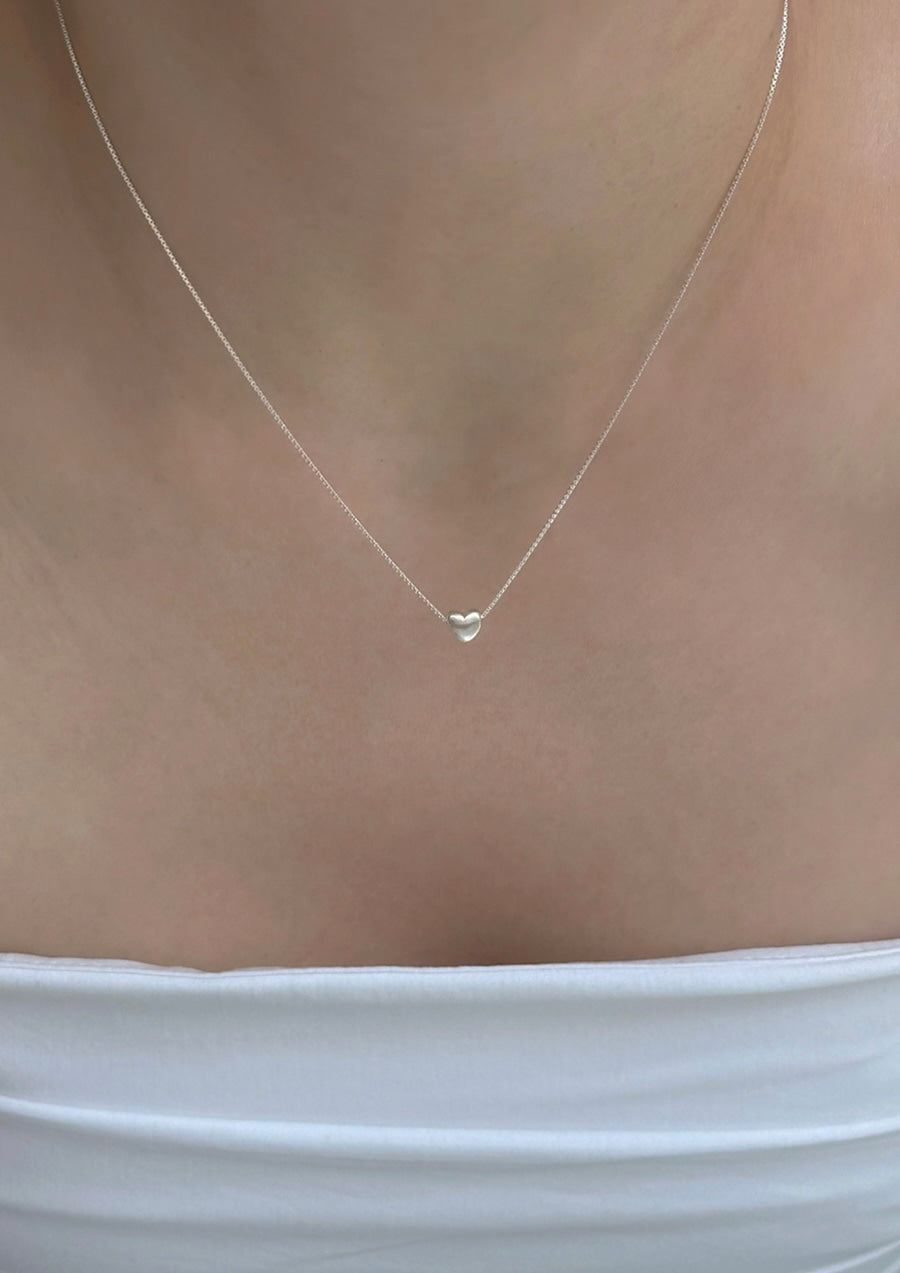 [92.5silver] mini heart necklace_ver2