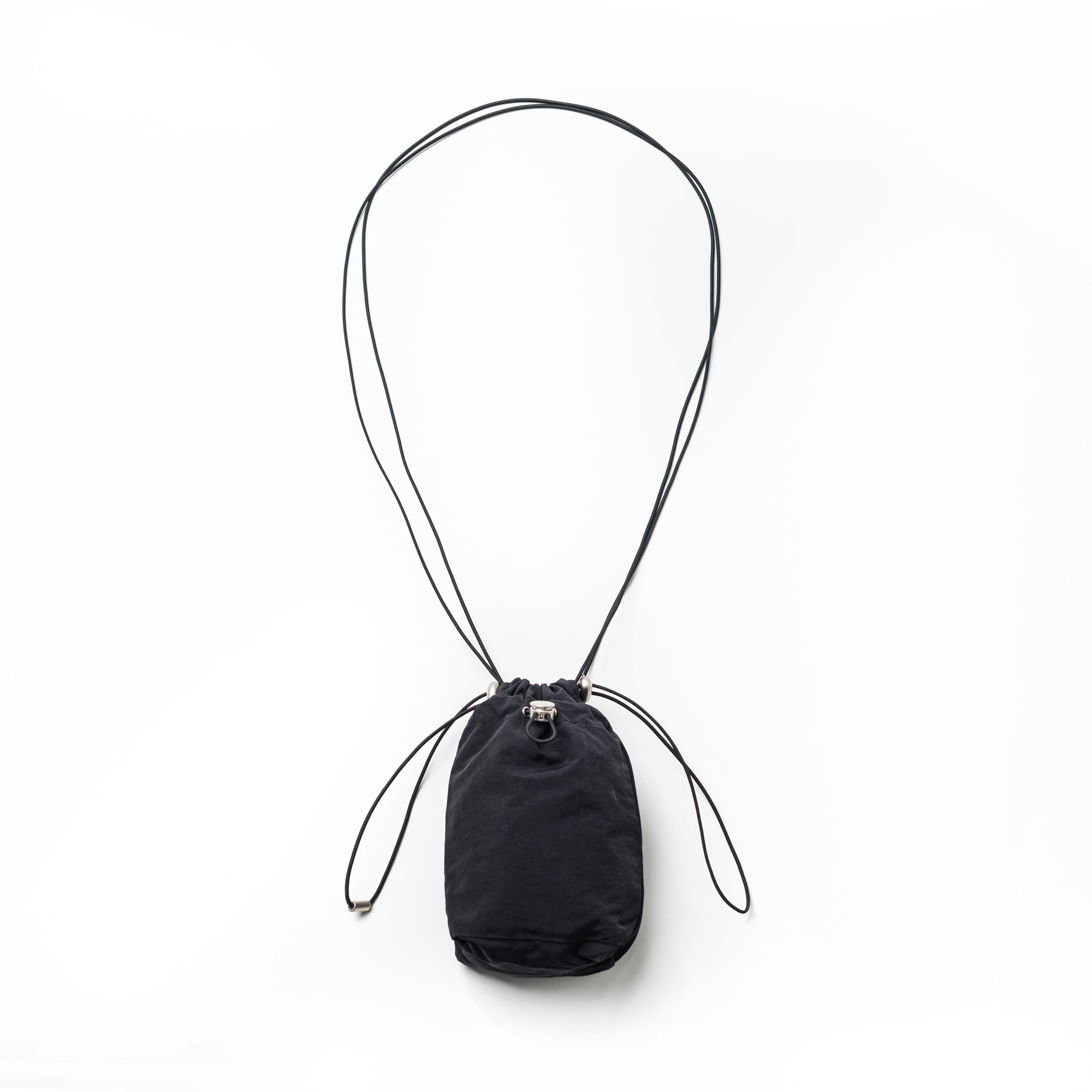 NYLON MINI CROSS BAG(BLACK)