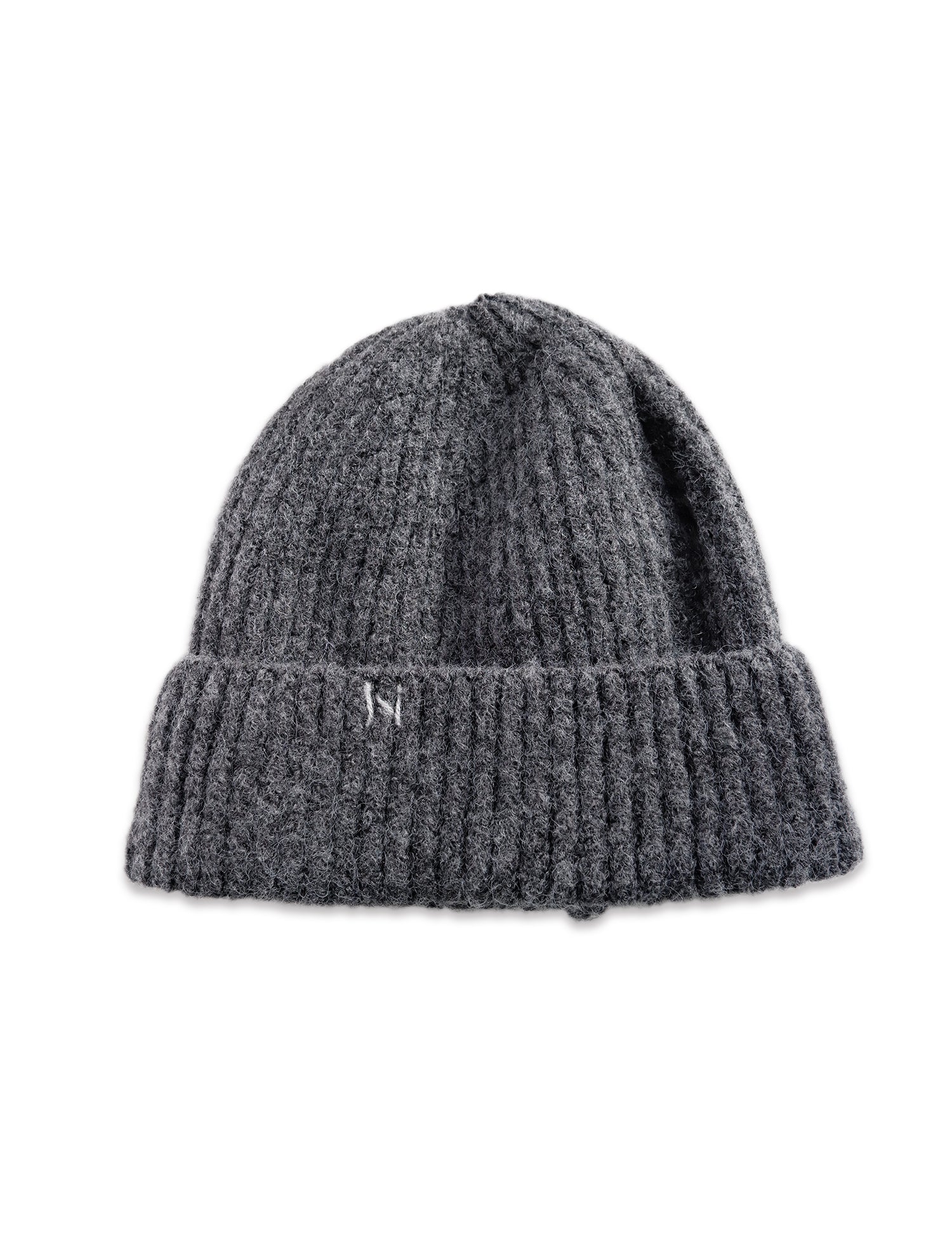 Seam Out Hand Stitch Beanie / Charcoal