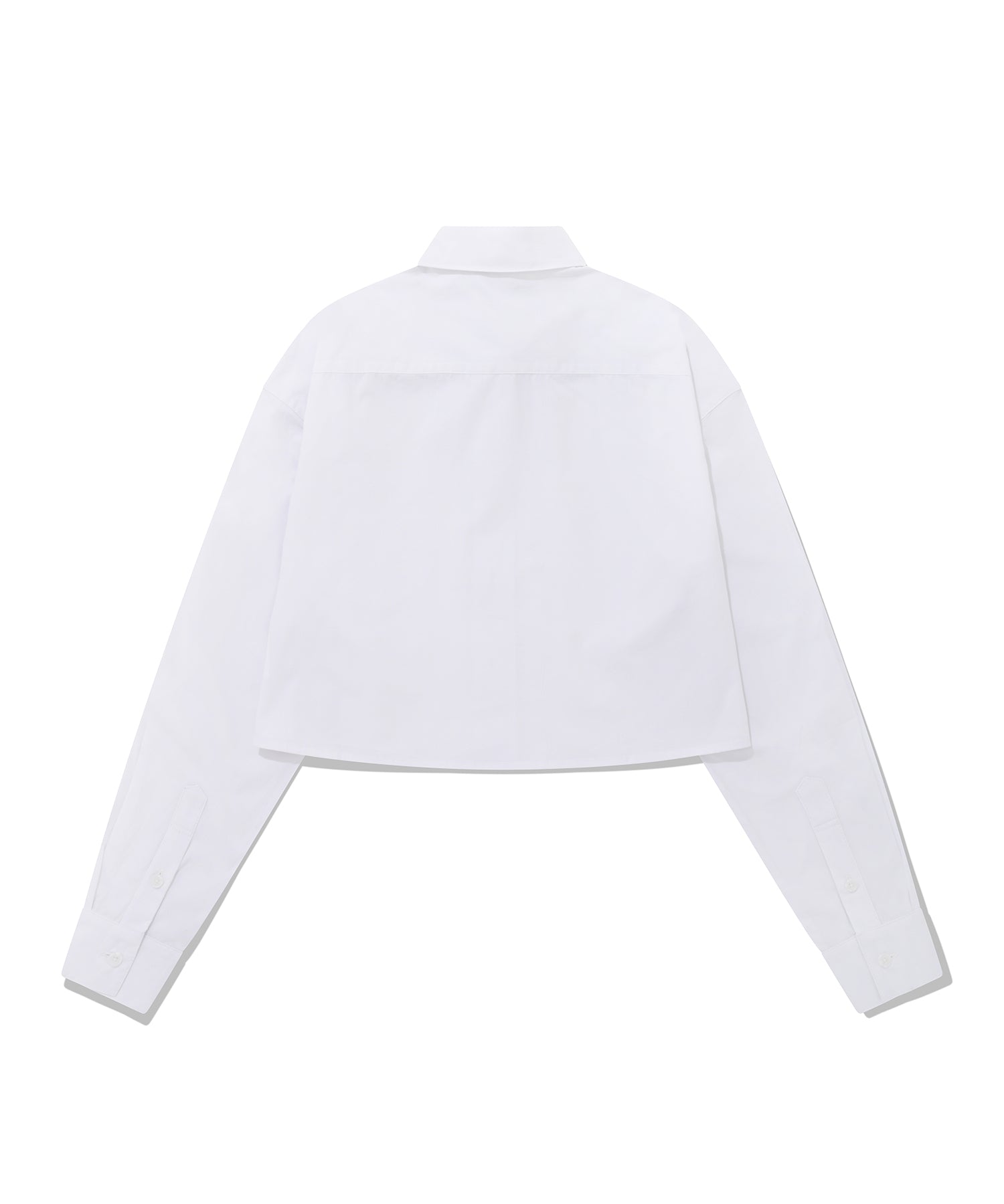 CHUCK シャープロゴクロップコットンシャツ / CHUCK SHARP LOGO CROP COTTON SHIRT (WHITE)