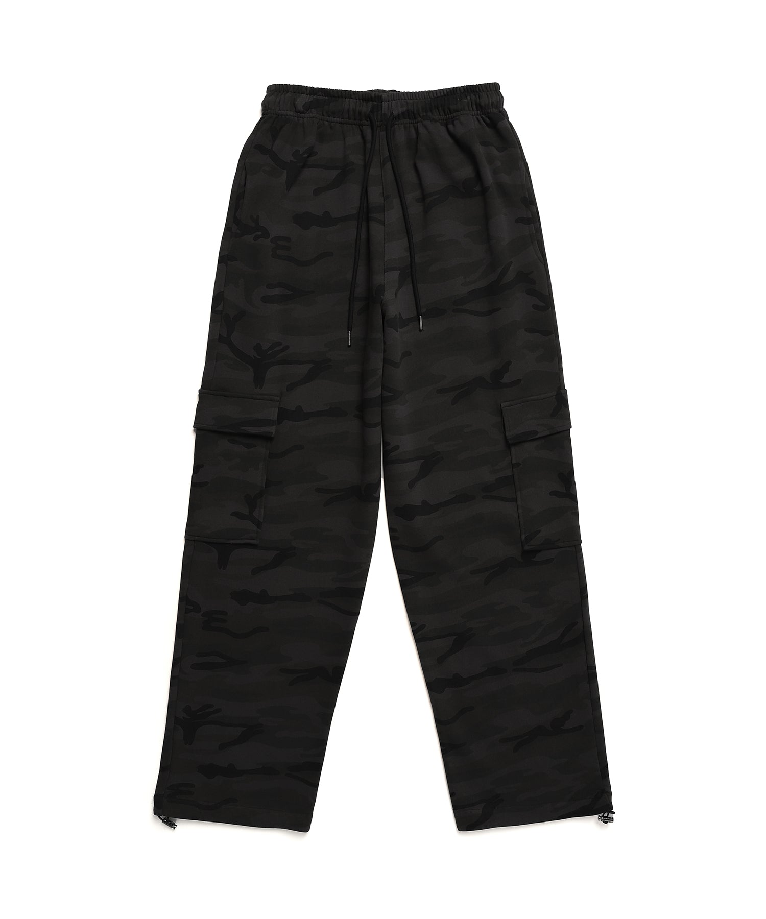 CAMO WIDE STRING CARGO PANTS