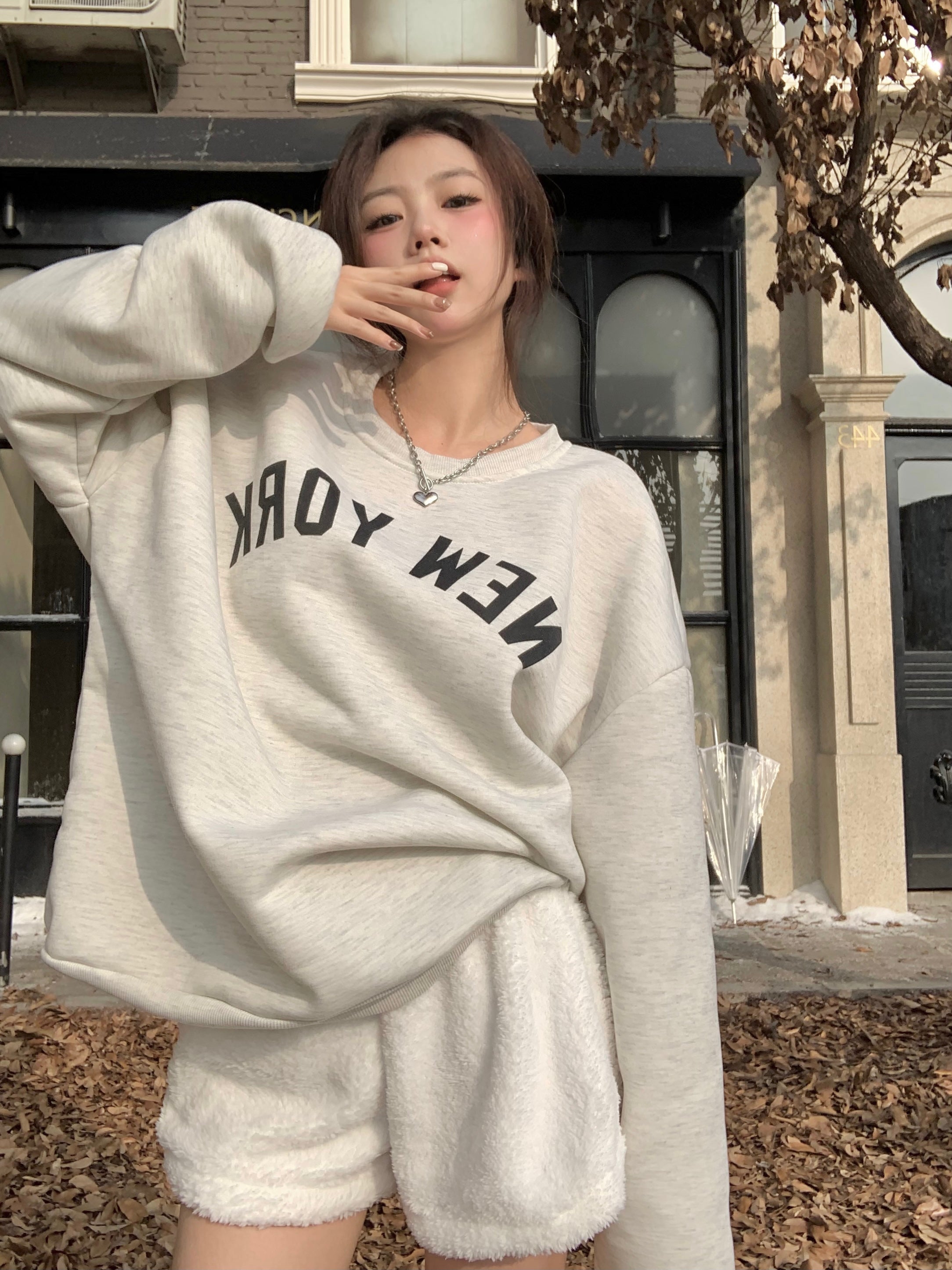 Geographical Name Sweat オーバーサイズ プルオーバー カレッジロゴ スウェット トレーナー