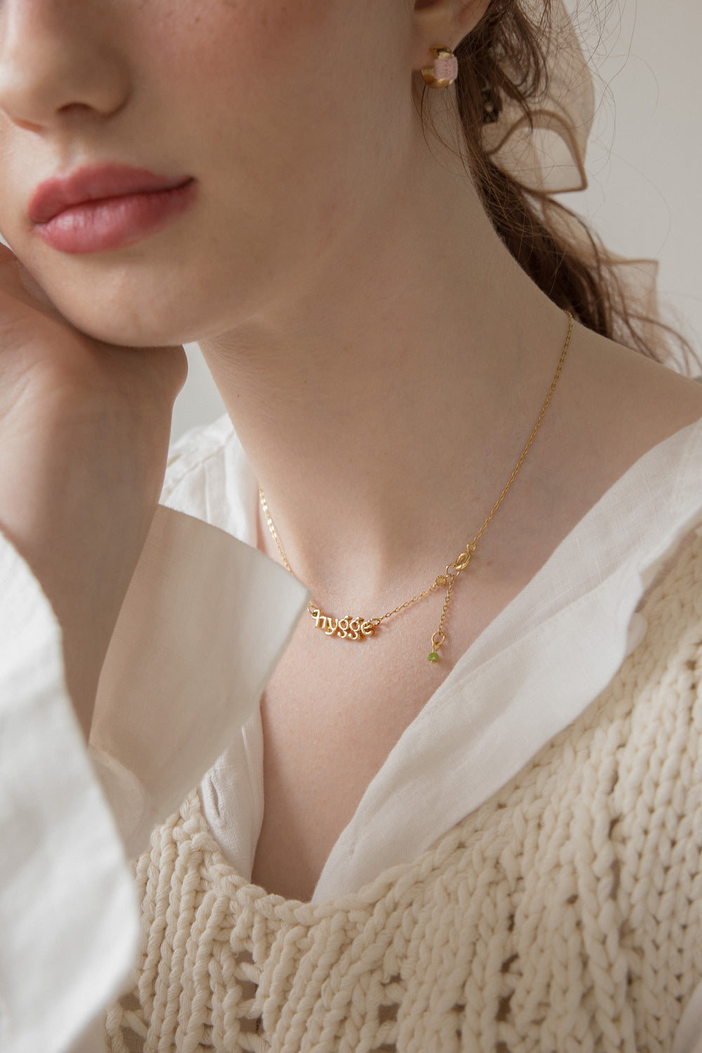 Hygge life slim chain necklace (gold)