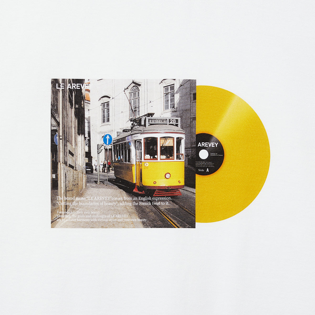 LE AREVEY LP COLLECTOR T-SHIRT WHITE / YELLOW