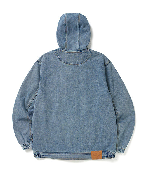 W DENIM HOODIE ZIPUP (L.DENIM)