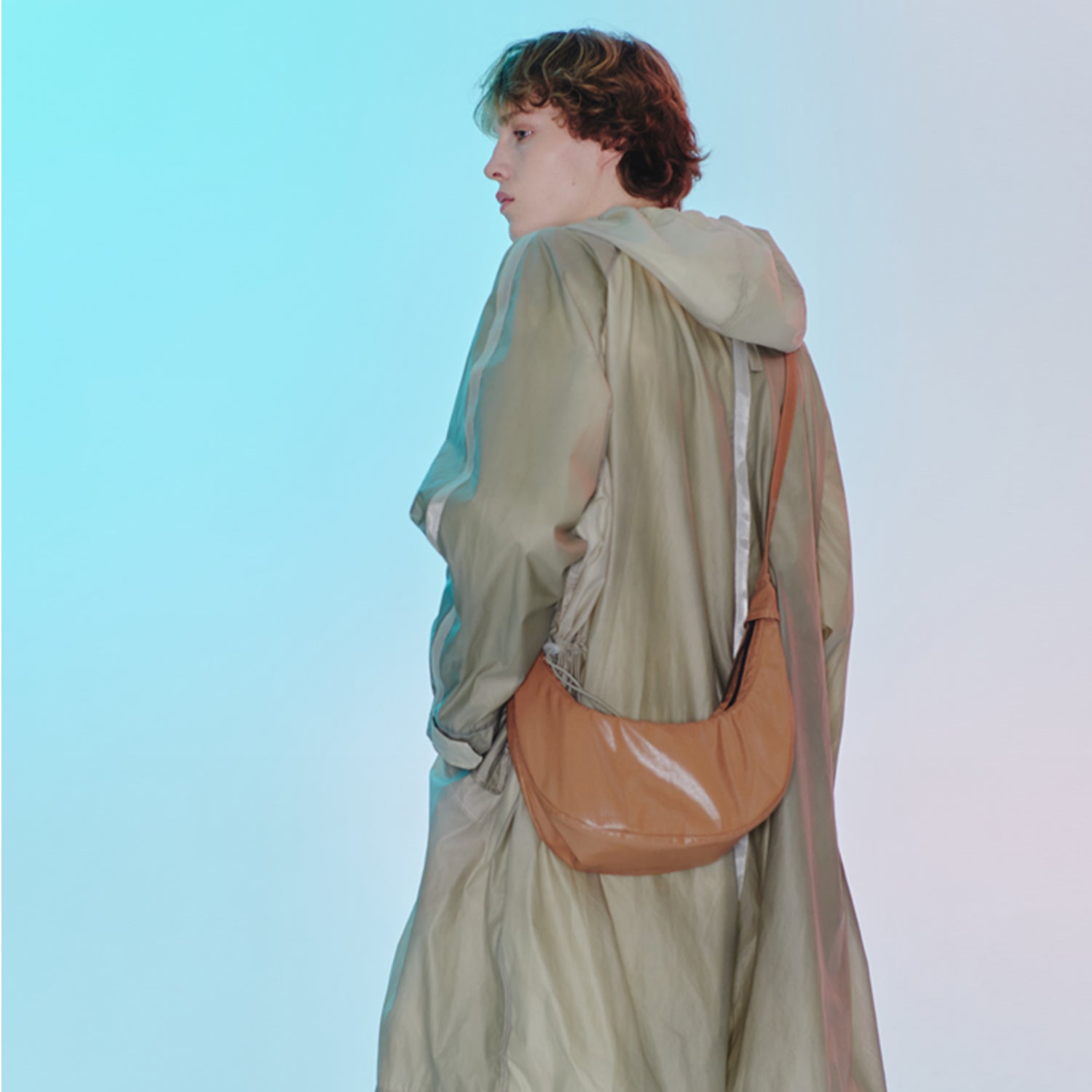 [After Pray Edition] Crescent Coated Hobo Bag S (Brown)