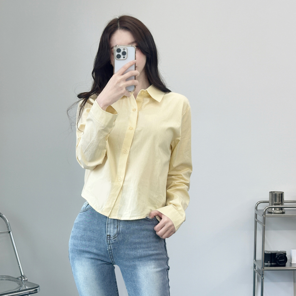 Cotton Basic Long Sleeved Shirt