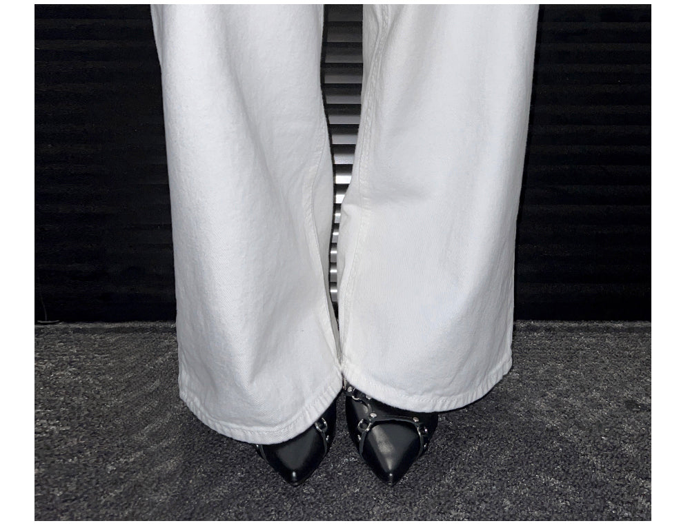 All Day Classic Cotton Wide Pants (White)