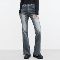 Slant Slit Bootcut Pants