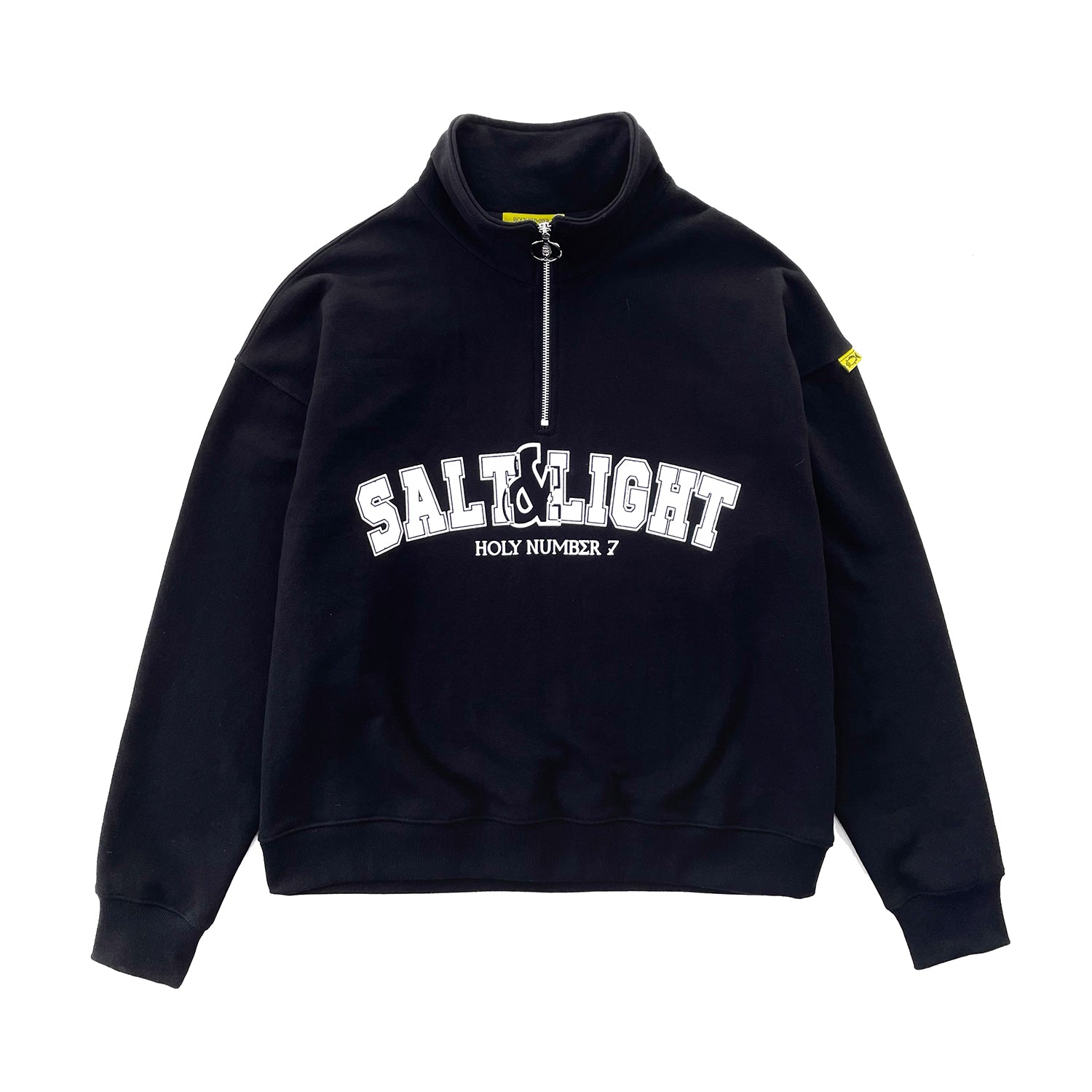 SALT & LIGHT NECK ZIPPER SWEATSHIRT_BLACK