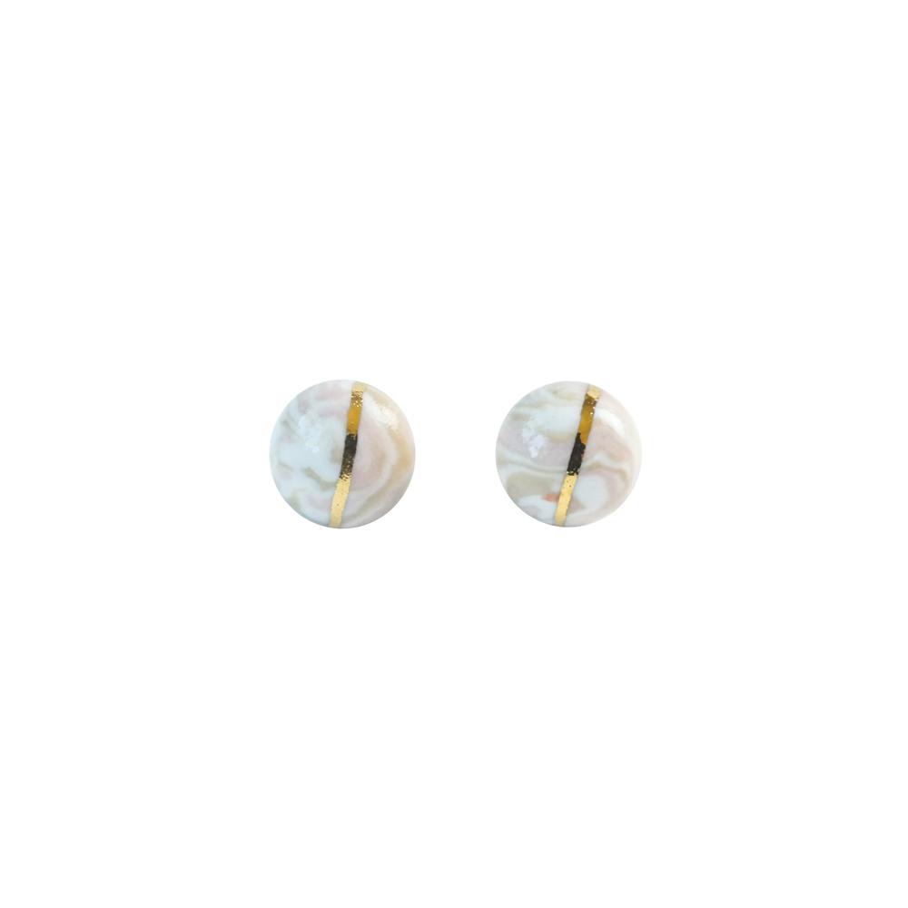 2021 Pantone Daily Round Marbling earring (PB)