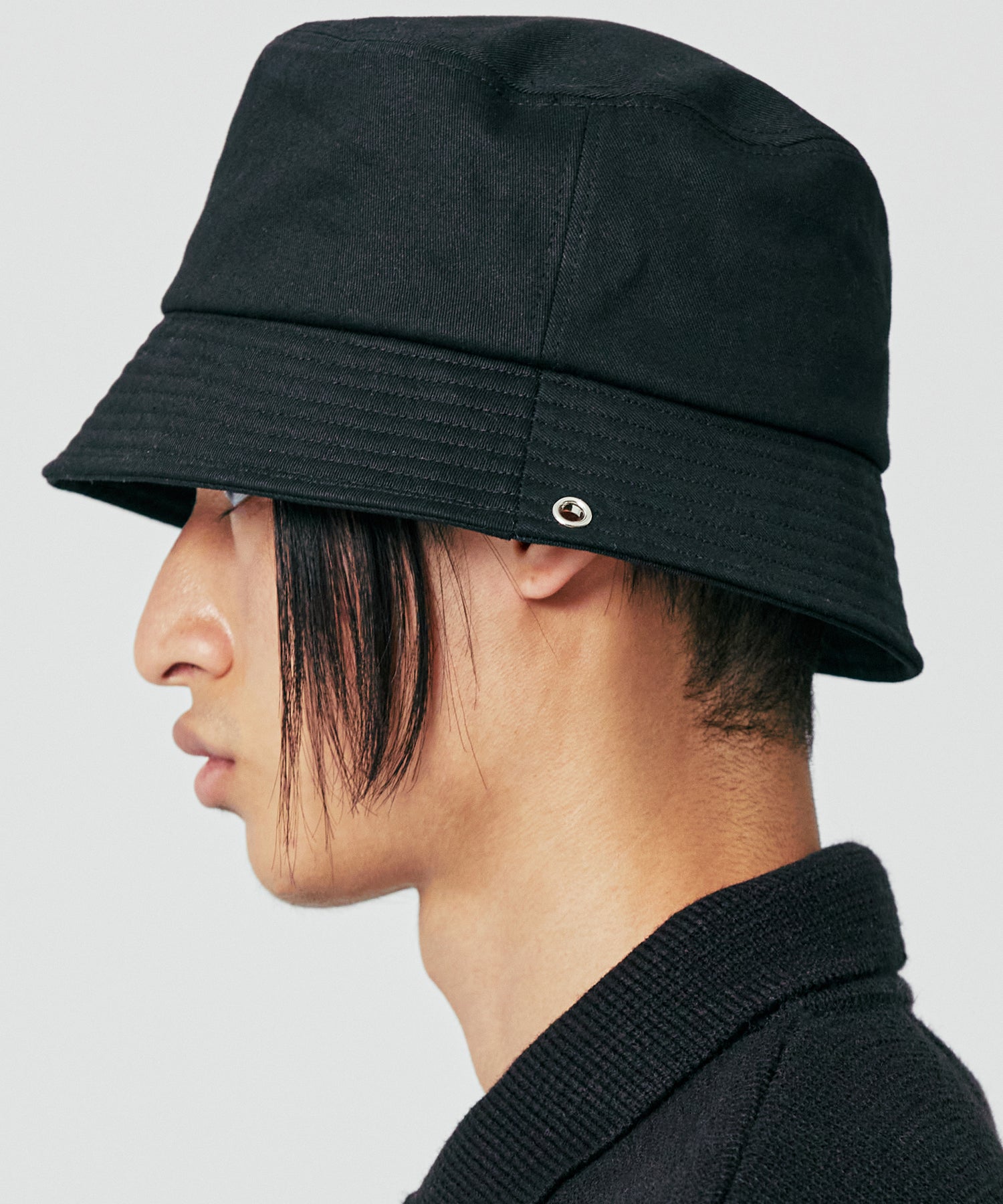 cotton eyelet loop bucket hat