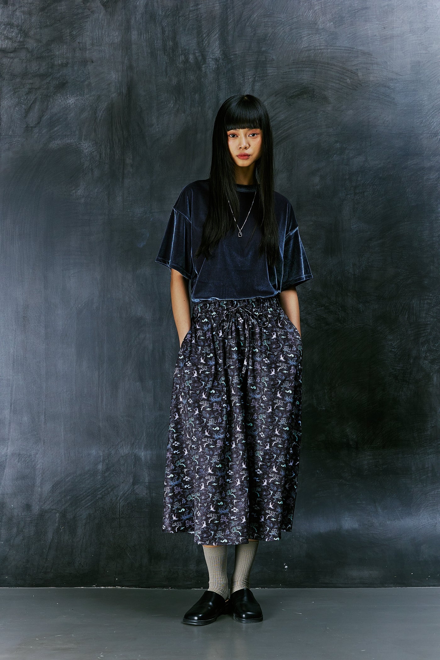 NACRE K-ART LONG-SKIRT (Black)