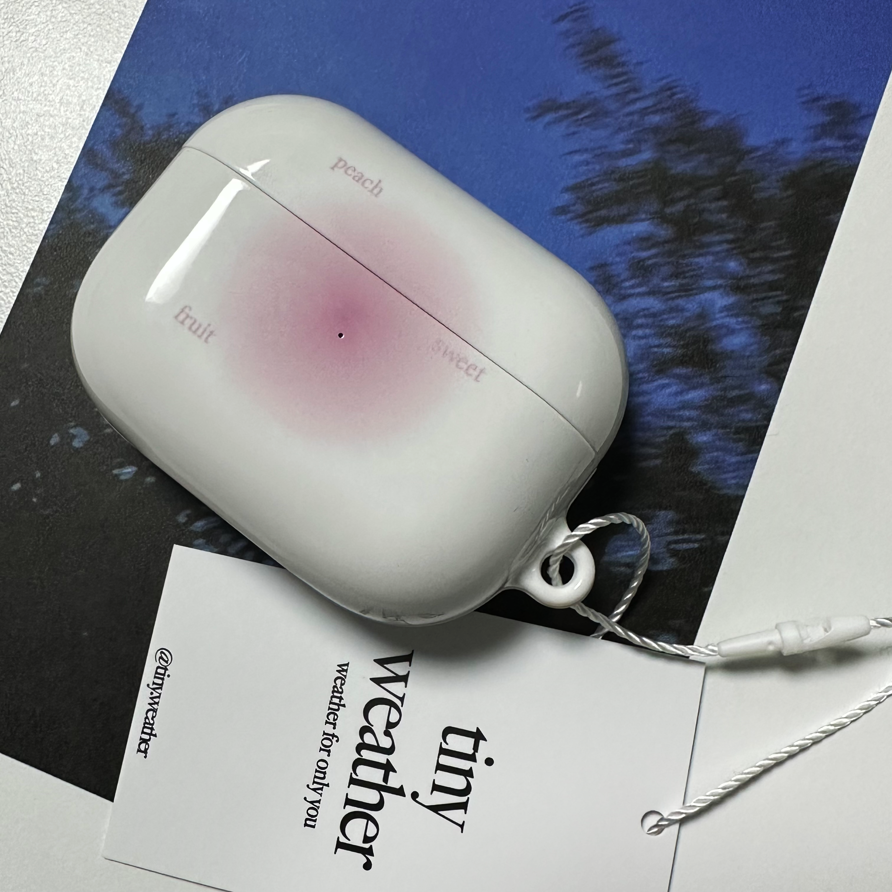 cheek AirPods case-peach