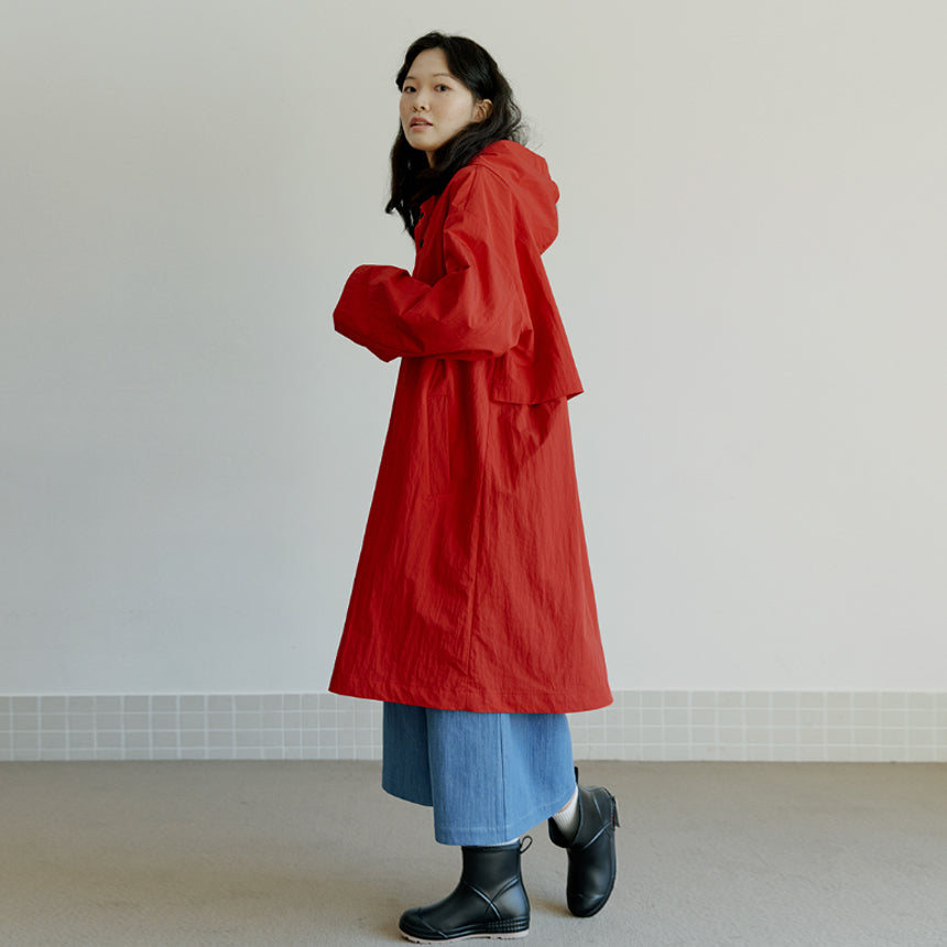 unisex rain coat red