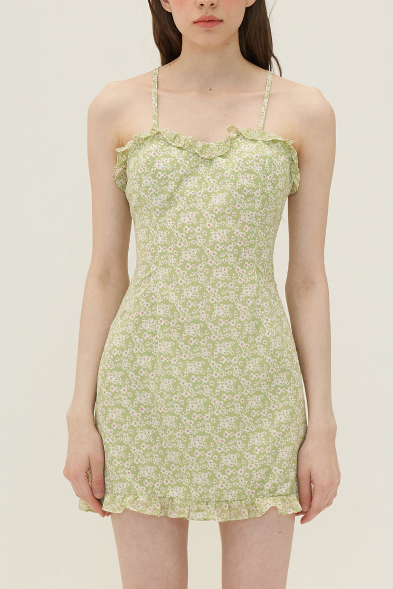 Flower one-piece_Light green